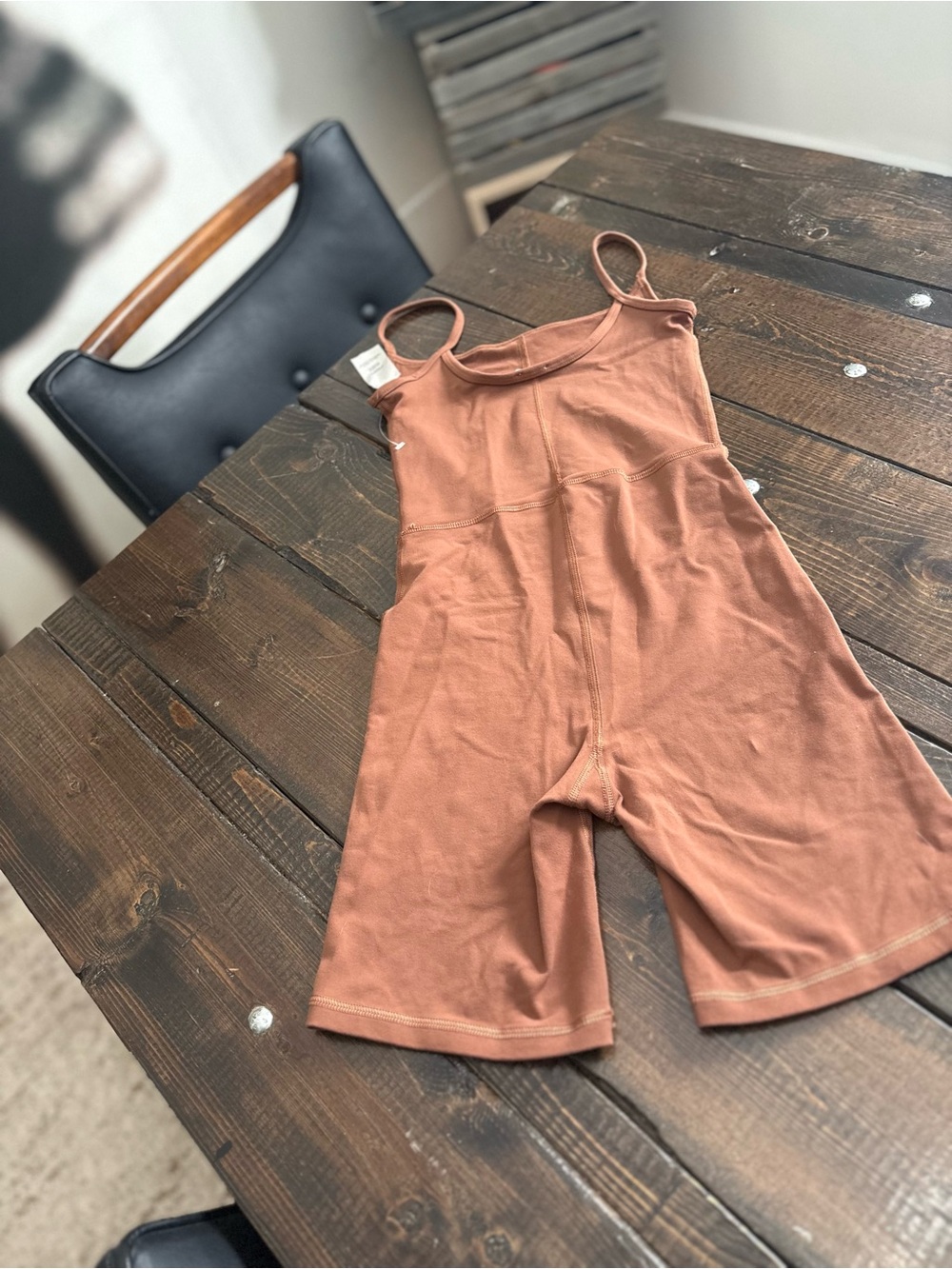 Wilfred Sleeveless One-Piece Romper in Rust